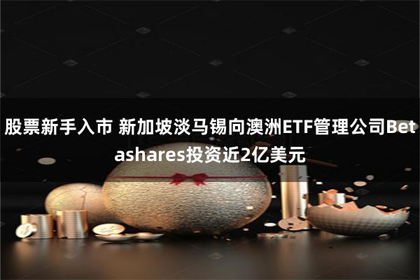 股票新手入市 新加坡淡马锡向澳洲ETF管理公司Betashares投资近2亿美元